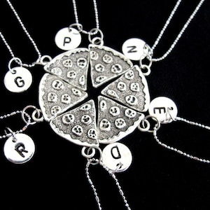 Pizza Necklace, Pizza Friendship Necklace, Best Friend Necklace, BFF Gift, Pizza Slice, Pizza Jewelry, Food Jewelry