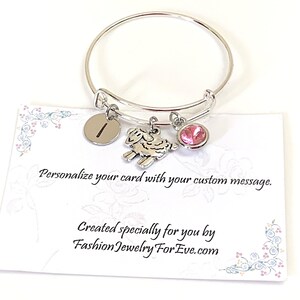 Sheep Bracelet for Women, Sheep Charm Girl Bracelet Farm Themed Gifts Sheep Bangle Bracelet Girl Birthday, Custom, Personalized Jewelry