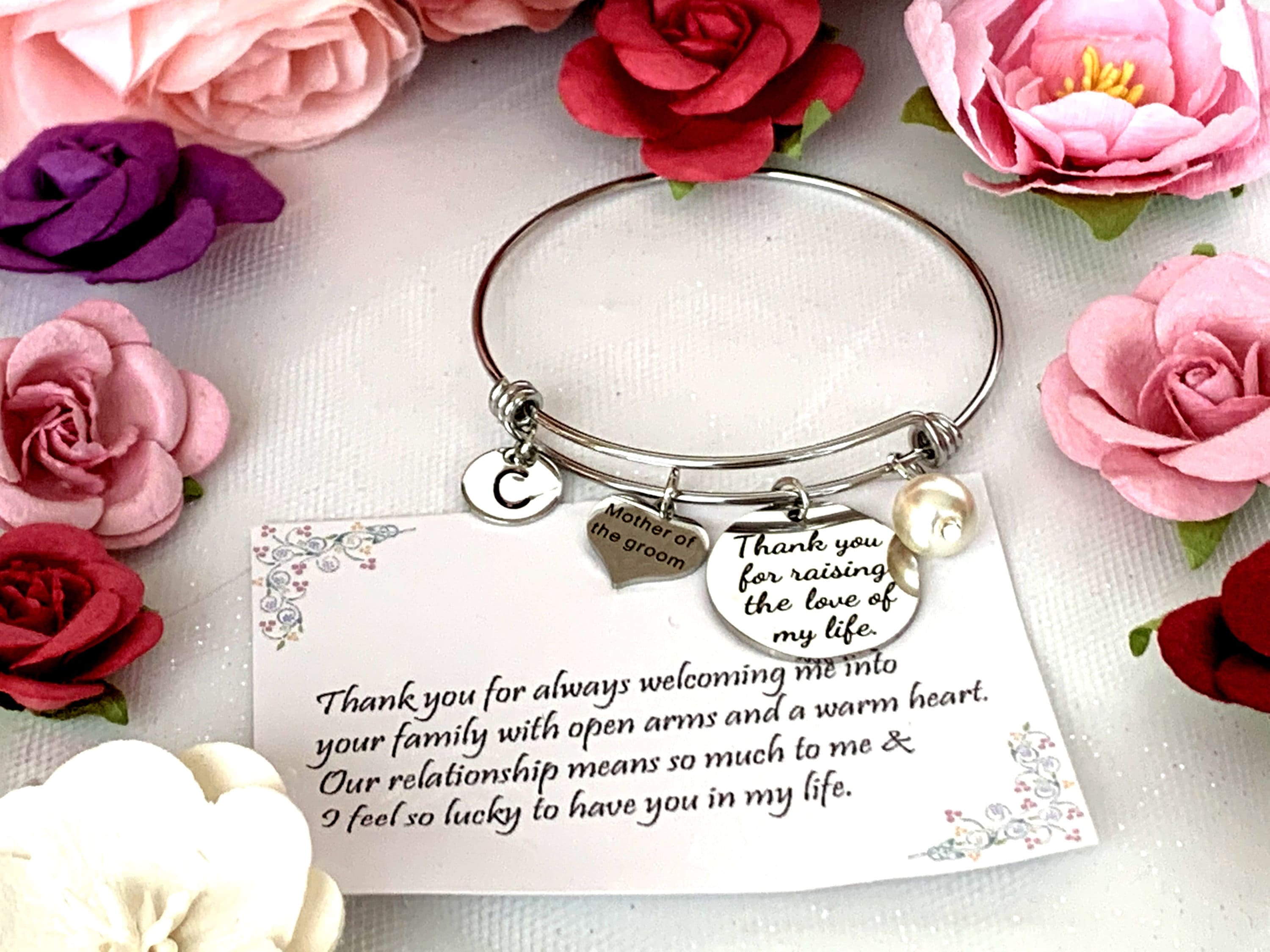 Thank you for raising the man of my dreams Bracelet Wedding Mother of Groom Thank you for raising the man of my dreams Bracelet Wedding Mother of Groom