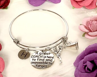 Personalized Coach Bracelet,A great Coach is hard to find and impossible to forget, Gift for Coach, Cheer Coach Gifts, Free Shipping In USA