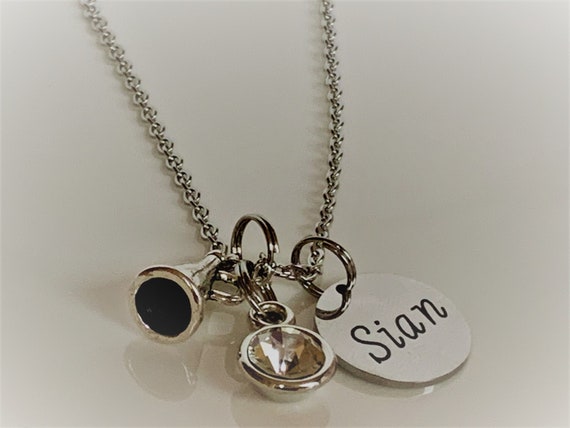Personalized Cheerleader Necklace - Cheer Team Necklaces -Hand stamped Initial Necklace Initial Cheer Squad Necklaces Cheerleading necklace