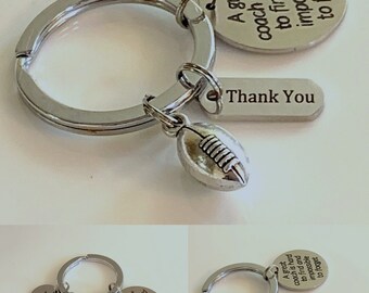 Personalized Football Coach Keychain, Thank You Gift