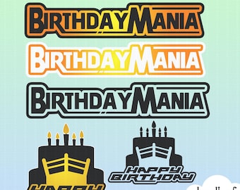 Birthday Mania Wrestling Cutting Machine File svg for birthday, cricut, kids, t-shirts, party favors, vinyl, invitations, gifts, stickers