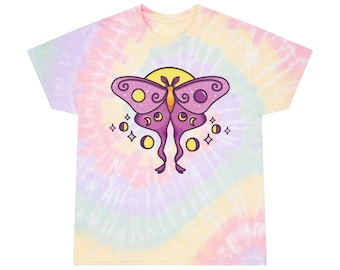 Fases lunares Polilla lunar / Camisa boho pastel arcoíris