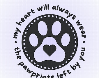 Huellas de patas en forma de corazón para mascotas, caja de sombras para álbum de recortes de mascotas, calcomanía para mascotas, regalo veterinario para amantes de los gatos y los perros, calcomanía para camiseta de bricolaje