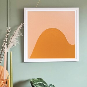 Melon | Giclée Art Print - Two-Tone Abstract, Nordic Frame, Black and White Frames