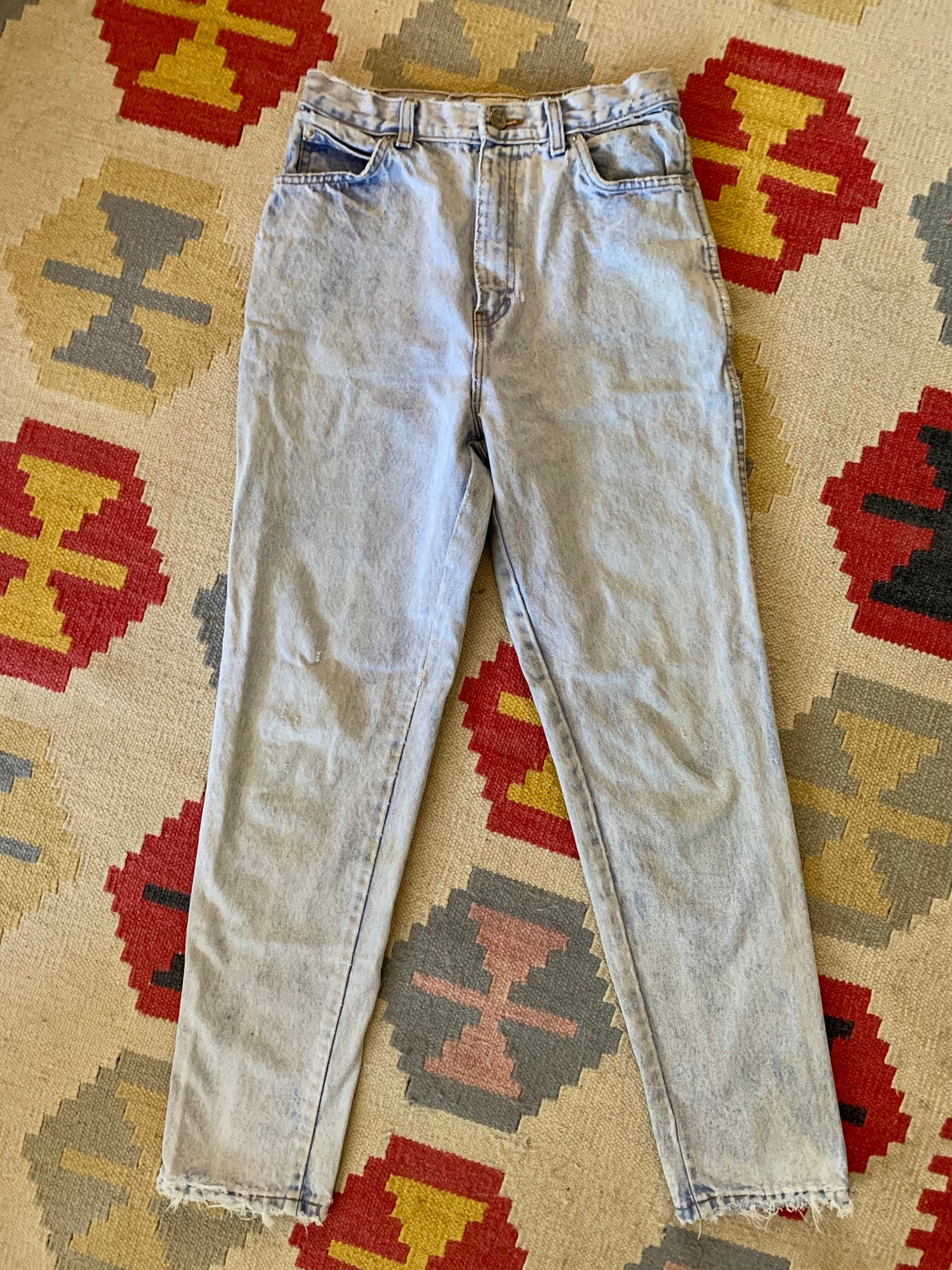 Vintage JEANJER 80s Acid Washed Jeans sz 28 W / 1980s Denim | Etsy