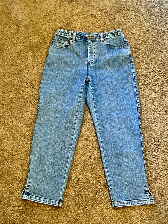 Vintage 80s LIZ WEAR Cropped Jeans Womens sz 6 - image 2