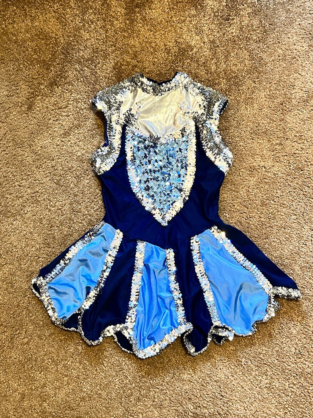 Vintage Y2K Sequin Sparkle Cheer Dance Ice Skating Costume Sz Etsy