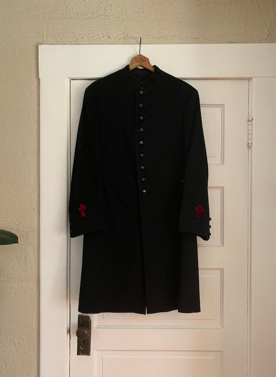 Auth 1870s Antique VICTORIAN Military Clergy Overc