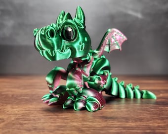 Baby Wyvern / Baby Dragon flessibile super carino ~ può posare in piedi o sdraiato! ~ Mostra il tuo umore con il tuo piccolo drago :)