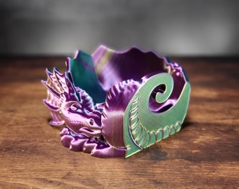 3D Printed Dragon Yarn Bowl, Crochet Knitting Accessory