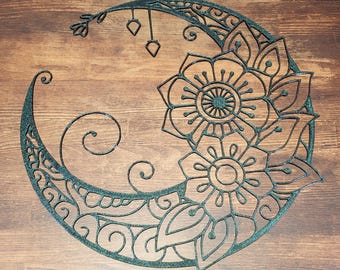 3D Wall Art: Moon Mandala ~ Delicate, celestial wall decor