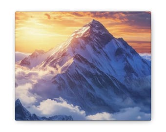 Mount Everest Sunset, Mountain Peak Canvas