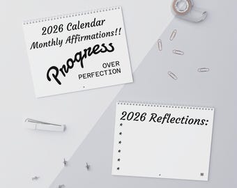 Wandkalender met motiverende affirmaties 2026 | Maandplanner 2026