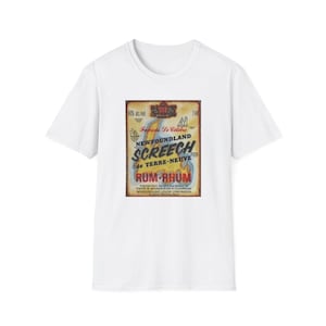 Maglietta con etichetta vintage del rum Screech di Terranova / Grafica retrò della distilleria