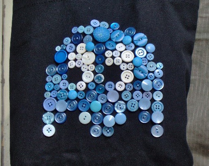 Inky Ghost Button Bag - Etsy