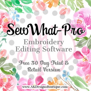 SewWhat-Pro Machine Embroidery Editing Software SWP Sew What Pro Official License