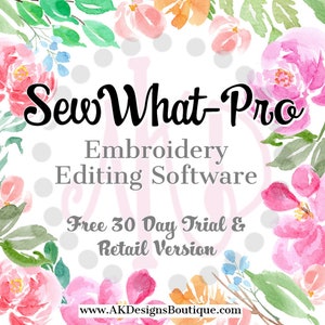 SewWhat-Pro Machine Embroidery Editing Software SWP Sew What Pro Official License image 1