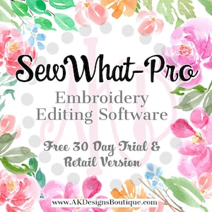 SewWhat-Pro Machine Embroidery Editing Software SWP Sew What Pro