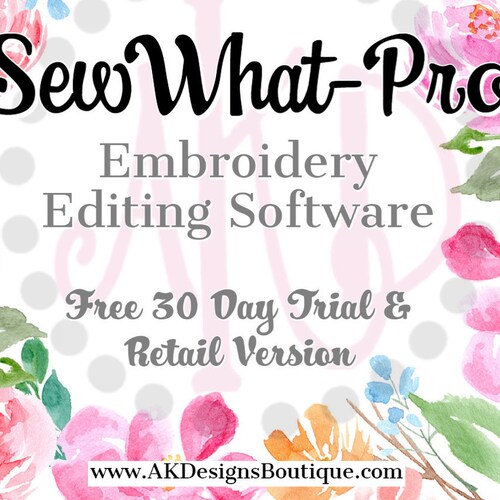Sewwhatpro Machine Embroidery Editing Software SWP Sew What Etsy
