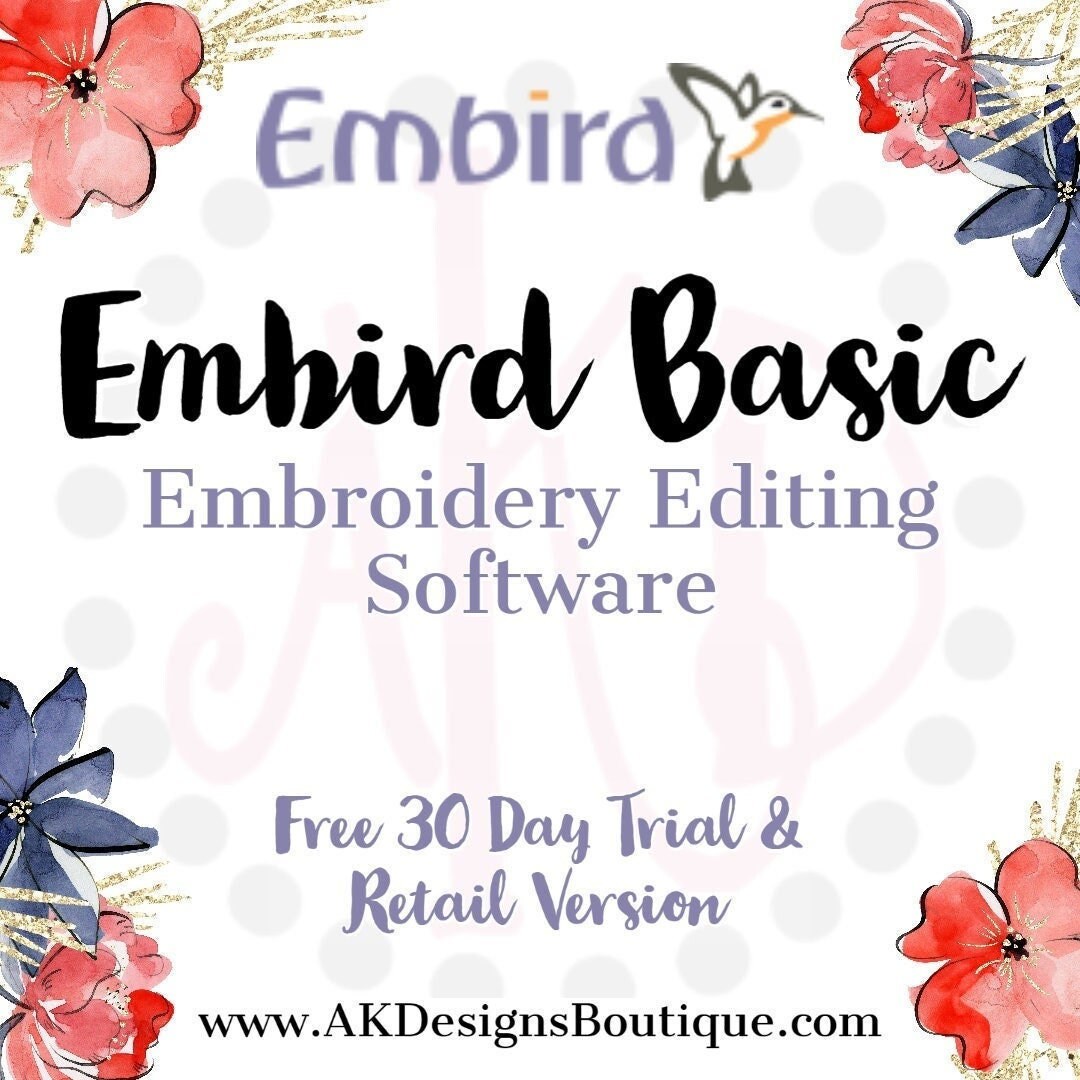 Basic Embird Embroidery Editing Software Program Etsy