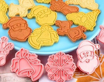 Christmas #2 Mini Imprint Cookie / Fondant Cutters - 6 count