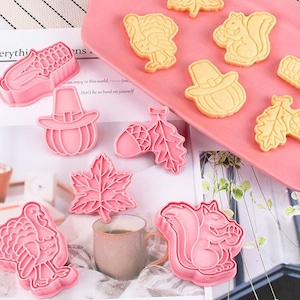 Thanksgiving Mini Imprint Cookie / Fondant Cutters - 6 count