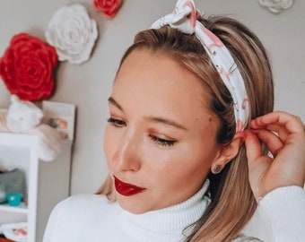 Knotted Headband - Pink Flamingos - from Headbands of Hope