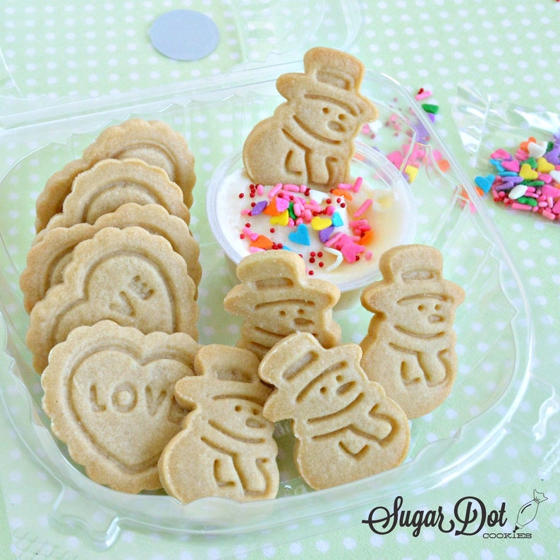 Mini Plunger Imprint Cookie / Fondant Cutters Messages 4 count image 3