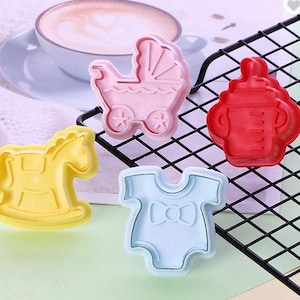 Mini Plunger Imprint Cookie / Fondant Cutters - Baby - 4 count