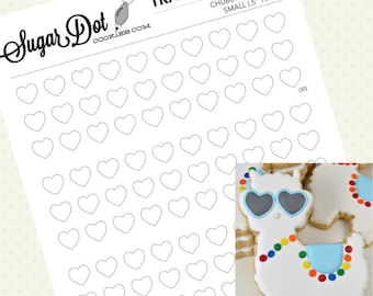 Chubby Hearts: Templates for Royal Icing / Buttercream Transfers and Macarons