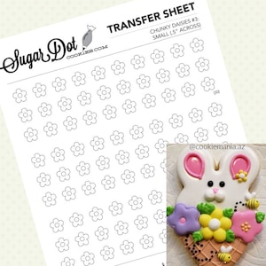 Chunky Daisies: Templates for Royal Icing / Buttercream Transfers and Macarons