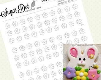 Chunky Daisies: Templates for Royal Icing / Buttercream Transfers and Macarons