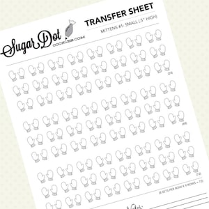 Mittens: Templates for Royal Icing / Buttercream Transfers and Macarons