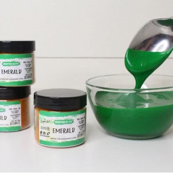 Emerald Green Master Elites Food Color from The Sugar Art - small 4g jars