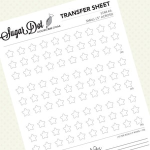 Stars: Templates for Royal Icing / Buttercream Transfers and Macarons