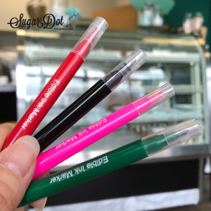 Pink Mini Edible Markers Pens 25 afbeelding 3