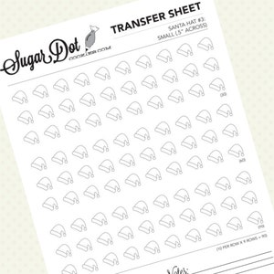 Santa Hat: Templates for Royal Icing / Buttercream Transfers and Macarons