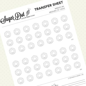 Christmas Wreath: Templates for Royal Icing / Buttercream Transfers and Macarons