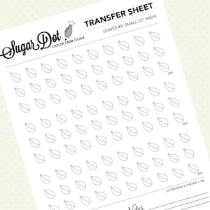 Leaves: Templates for Royal Icing / Buttercream Transfers and Macarons