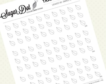 Leaves: Templates for Royal Icing / Buttercream Transfers and Macarons