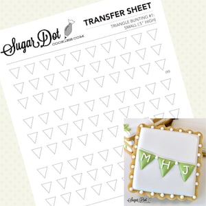 Triangle Bunting: Templates for Royal Icing / Buttercream Transfers and Macarons