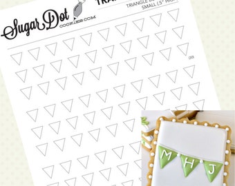 Triangle Bunting: Templates for Royal Icing / Buttercream Transfers and Macarons