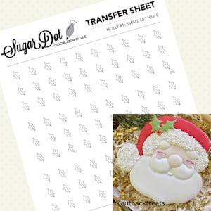 Holly Leaves: Templates for Royal Icing / Buttercream Transfers and Macarons