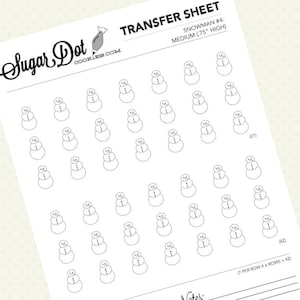 Snowman: Templates for Royal Icing / Buttercream Transfers and Macarons
