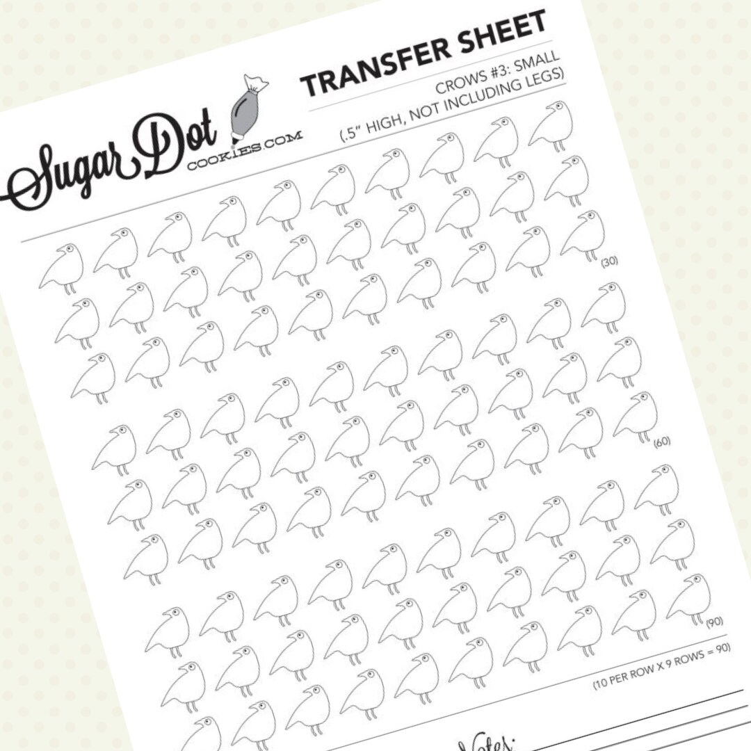 Crows: Templates for Royal Icing / Buttercream Transfers and Macarons ...