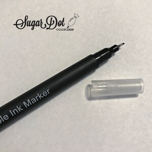 Super Fine Black Dual Tip Edible Marker image 4