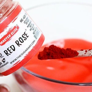 Red Rose Master Elites Food Color from The Sugar Art small 4g jars image 1