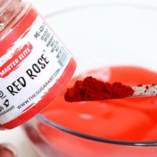 Red Rose Master Elites Food Color from The Sugar Art - small 4g jars